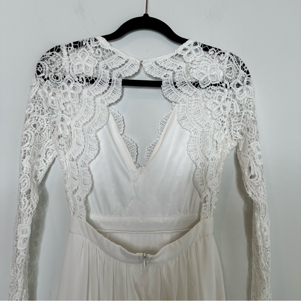 Lulus Awaken My Love White Long Sleeve Lace Maxi Dress - Picture 10 of 12
